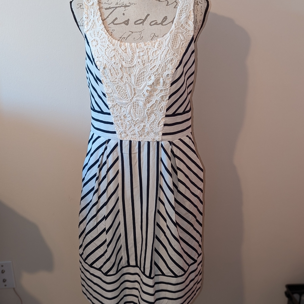 Anthropologie Maeve Chessia Striped Size 12 Dress